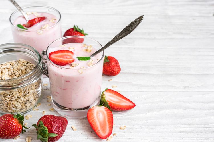 Jahodový jogurt z jogurtovače