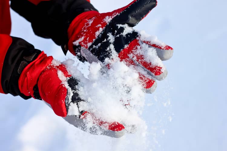 Nepromokavé lyžařské rukavice