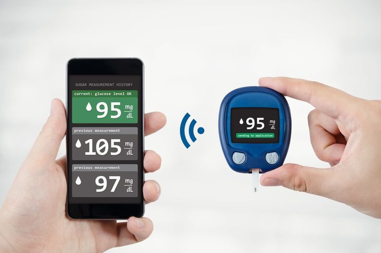 Glukometr s Bluetooth a synchronizaci výsledků měření