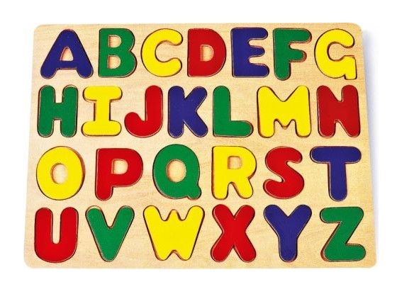 Montessori vkládací puzzle abeceda