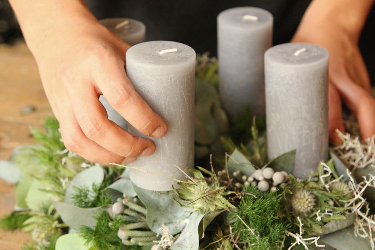 Svíčky na DIY adventní věnec