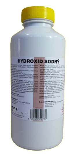 Hydroxid sodný na čištění WC
