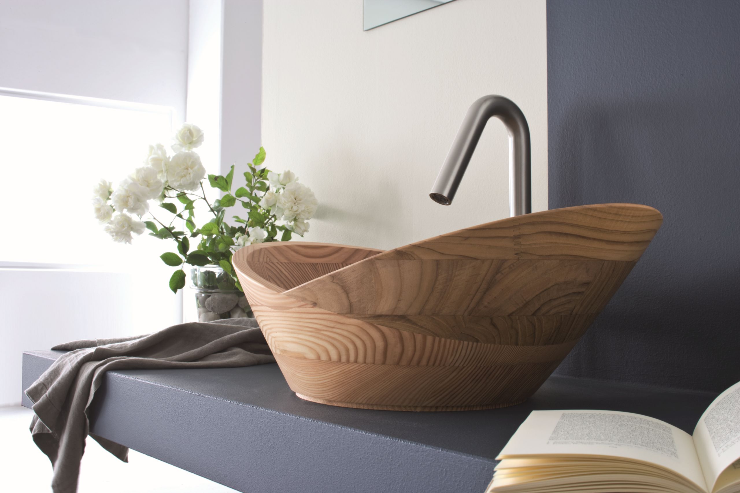 деревянная раковина для ванной