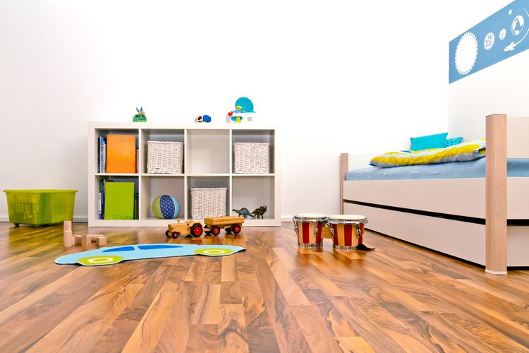 Dřevěná podlaha v dětském pokoji