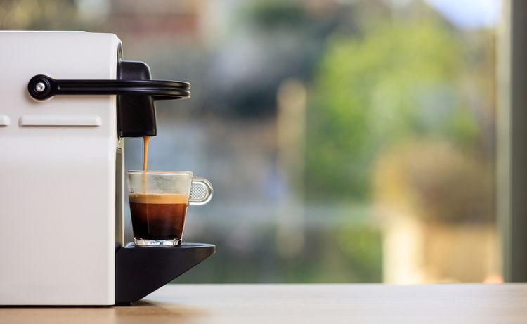 Espresso připravené v kapslovým kávovaru
