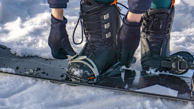 Snowboardová obuv s vnitřní botou z kůže
