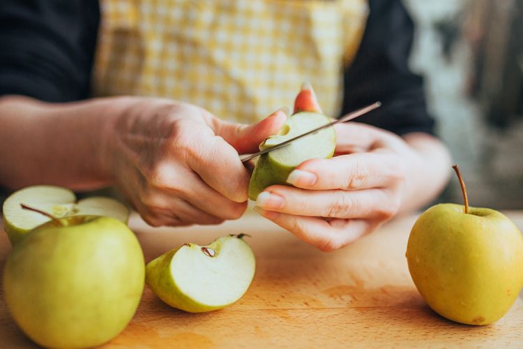 Jak nakrájet jablka na sušení?