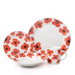 12dílný porcelánový set nádobí Sabichi Spring Poppy