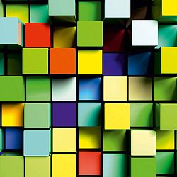 Abstraktní obraz Cube, 45 x 45 cm