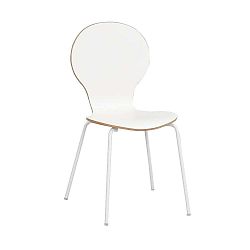 Bílá jídelní židle s hnědými prvky Folke Fusion