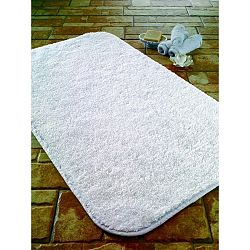 Bílá koupelnová předložka z bavlny Confetti Bathmats Calypso, 57 x 100 cm