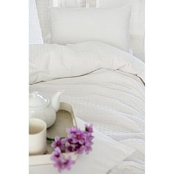 Bílá lehká přikrývka přes postel Pure, 200 x 240 cm