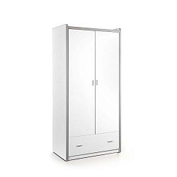 Bílá šatní skříň Vipack Bonny, 202 x 96,5 cm