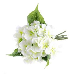 Bílá umělá květina ve stylu hortenzie Dakls