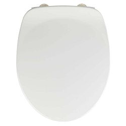 Bílé WC sedátko se snadným zavíráním Wenko Armonia, 44,5 x 37 cm