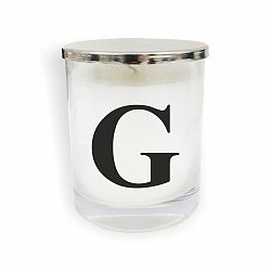 Bílo-černá svíčka North Carolina Scandinavian Home Decors Monogram Glass Candle G