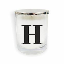 Bílo-černá svíčka North Carolina Scandinavian Home Decors Monogram Glass Candle H