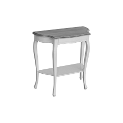 Bílo-šedý konzolový stolek se zásuvkou