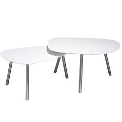 Bílý konferenční stolek Knuds Malou, 88 x 62 cm