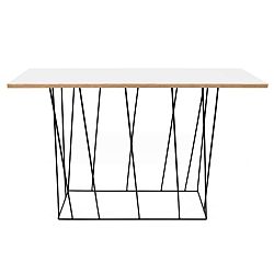 Bílý konzolový stolek s černými nohami TemaHome Helix