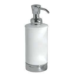 Bílý zásobník na mýdlo s pumpičkou InterDesign York