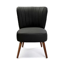 Černá čalouněná židle z umělé kůže Versa Kioto
