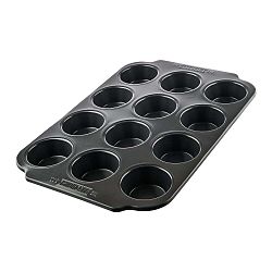 Černá forma na 12 muffinů s nepřilnavým povrchem Bakehouse Panem