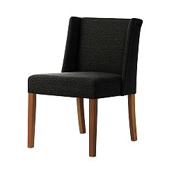 Černá židle s tmavě hnědými nohami Ted Lapidus Maison Zeste