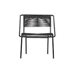 Černá židle z plastového ratanu vhodná i do exteriéru BePureHome Wisp