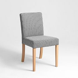 Černobílá židle s přírodními nohami Custom Form Wilton