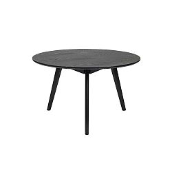 Černý konferenční stolek z jasanového dřeva Rowico Yumi, ⌀ 90 cm