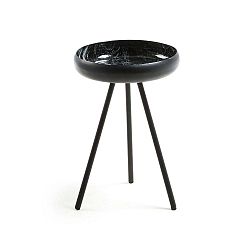 Černý odkládací stolek La Forma Reuber, ø 36 cm