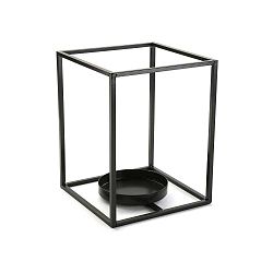 Černý svícen Versa Cube, výška 20 cm