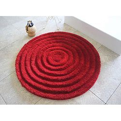 Červená koupelnová předložka Alessia Ecru, Ø 90 cm