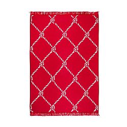 Červenobílý oboustranný koberec Homedebleu Rope, 120 x 180 cm