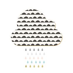 Dekorativní samolepící nástěnka Dekornik White Cloud With Pastel Drops