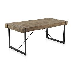 Dřevěný jídelní stůl s kovovými nohami Geese Robust, 200 x 90 cm