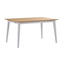 Dubový jídelní stůl s bílými nohami  Folke Mimi, délka 140 cm