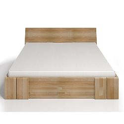 Dvoulůžková postel z bukového dřeva se zásuvkou SKANDICA Vestre Maxi, 200 x 200 cm