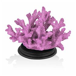 Fialová dekorativní soška korálu The Mia Coral, 27 x 17 cm