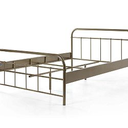 Hnědá kovová dětská postel Vipack Boston Baby, 140 x 200 cm