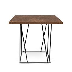 Hnědý konferenční stolek s černými nohami TemaHome Helix, 50 cm