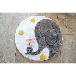Koupelnová předložka s motivem slona Alessia, Ø 90 cm