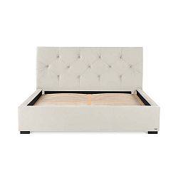 Krémově bílá dvoulůžková postel s úložným prostorem Guy Laroche Home Fantasy, 180 x 200 cm