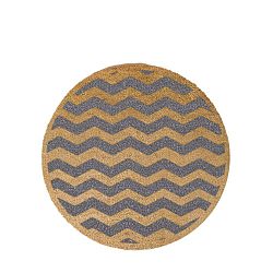 Kulatá rohožka Artsy Doormats Grey Chevron, ⌀ 70 cm