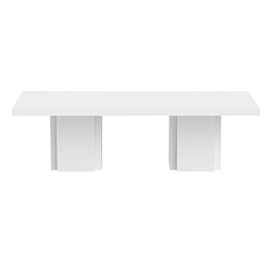 Lesklý bílý jídelní stůl TemaHome Dusk 002, 262 x 75 cn
