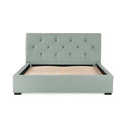 Mentolově zelená dvoulůžková postel s úložným prostorem Guy Laroche Home Fantasy, 180 x 200 cm