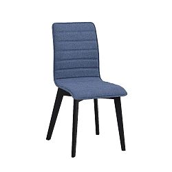 Modrá jídelní židle s černými nohami Folke Grace