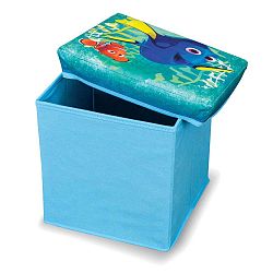 Modrá taburetka na hračky Domopak Finding Dory, 30 x 30 cm