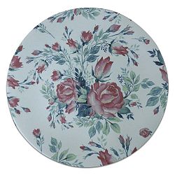 Modrý keramický talíř Roses, ⌀ 26 cm